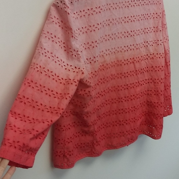 NWT Chico's Coral Fusion Ombre Jacket - Picture 10 of 12